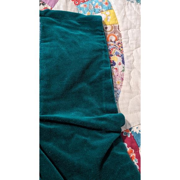 Vintage Homemade Green Velvet Embroidered Mtn. Scene Topper Juniors XS - Picture 12 of 16